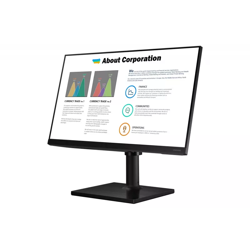 Monitor komputerowy Samsung T45F 68,6 cm (27 cali) 1920 x 1080 pikseli Full HD LED czarny