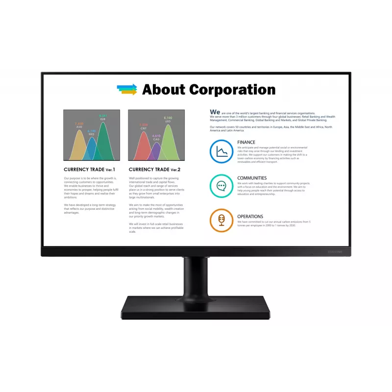 Monitor komputerowy Samsung T45F 68,6 cm (27 cali) 1920 x 1080 pikseli Full HD LED czarny