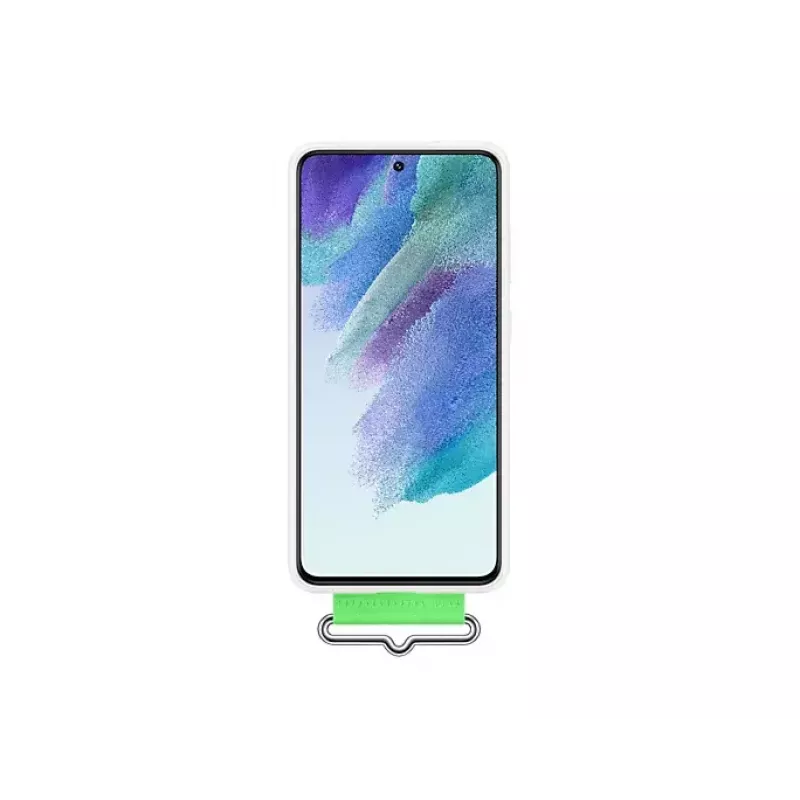 Samsung Silicone tylna obudowa z Strap biały Samsung Galaxy S21 FE