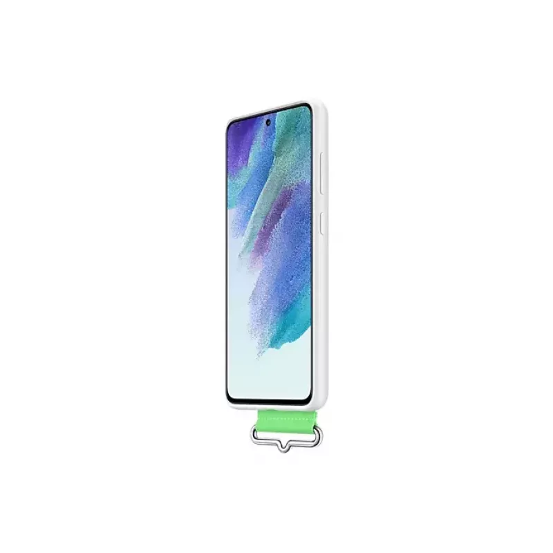 Samsung Silicone tylna obudowa z Strap biały Samsung Galaxy S21 FE