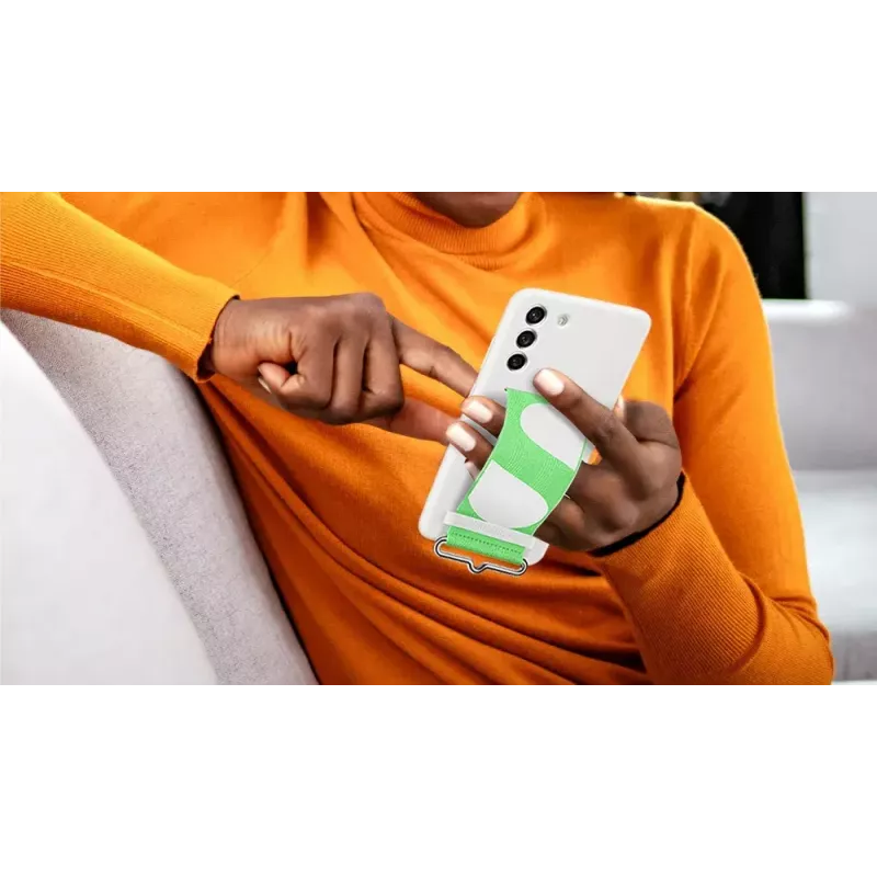Samsung Silicone tylna obudowa z Strap biały Samsung Galaxy S21 FE