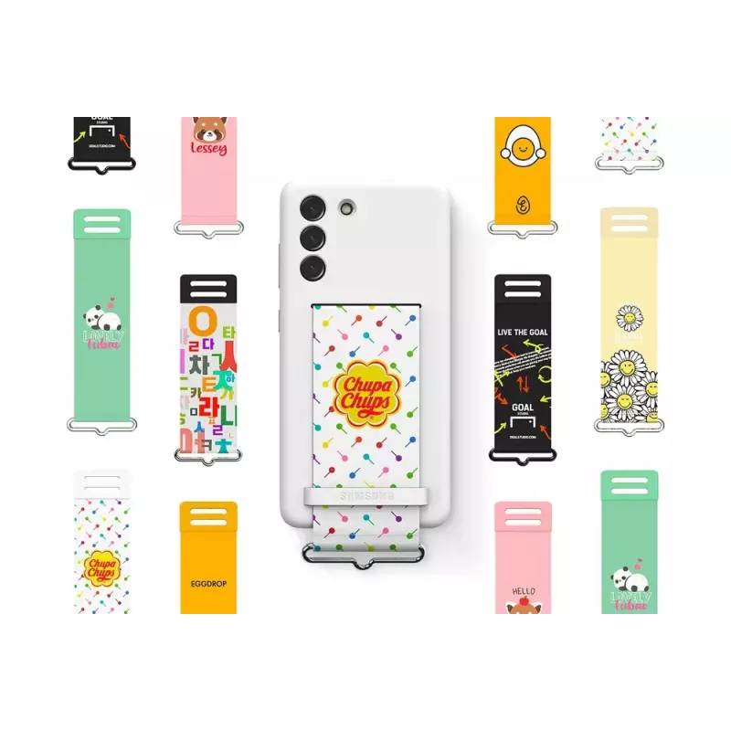 Samsung Silicone tylna obudowa z Strap biały Samsung Galaxy S21 FE