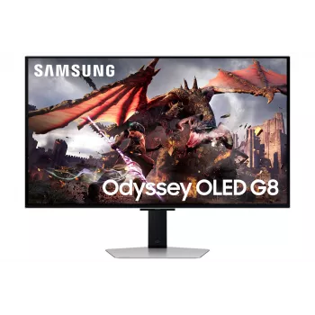 Monitor komputerowy Samsung G80SD 81,3 cm (32 cale) 3840 x 2160 pikseli 4K Ultra HD OLED Srebrny