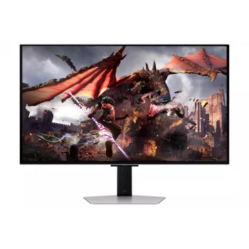Monitor komputerowy Samsung G80SD 81,3 cm (32 cale) 3840 x 2160 pikseli 4K Ultra HD OLED Srebrny