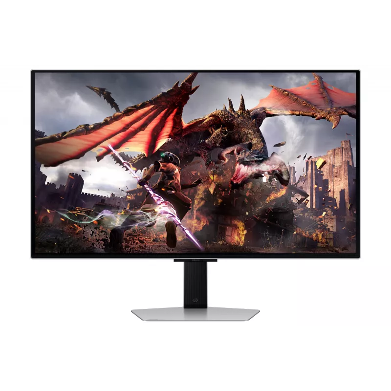 Monitor komputerowy Samsung G80SD 81,3 cm (32 cale) 3840 x 2160 pikseli 4K Ultra HD OLED Srebrny