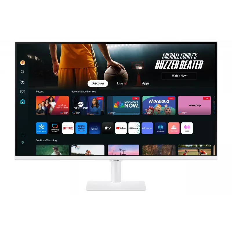 Monitor komputerowy Samsung M70D 81,3 cm (32 cale) 3840 x 2160 pikseli 4K Ultra HD LED Biały