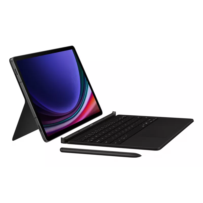 Klawiatura Samsung EF-DX725 Nordic Pogo Pin Czarna Touchpad
