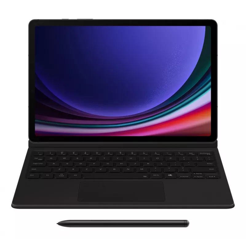 Klawiatura Samsung EF-DX725 Nordic Pogo Pin Czarna Touchpad