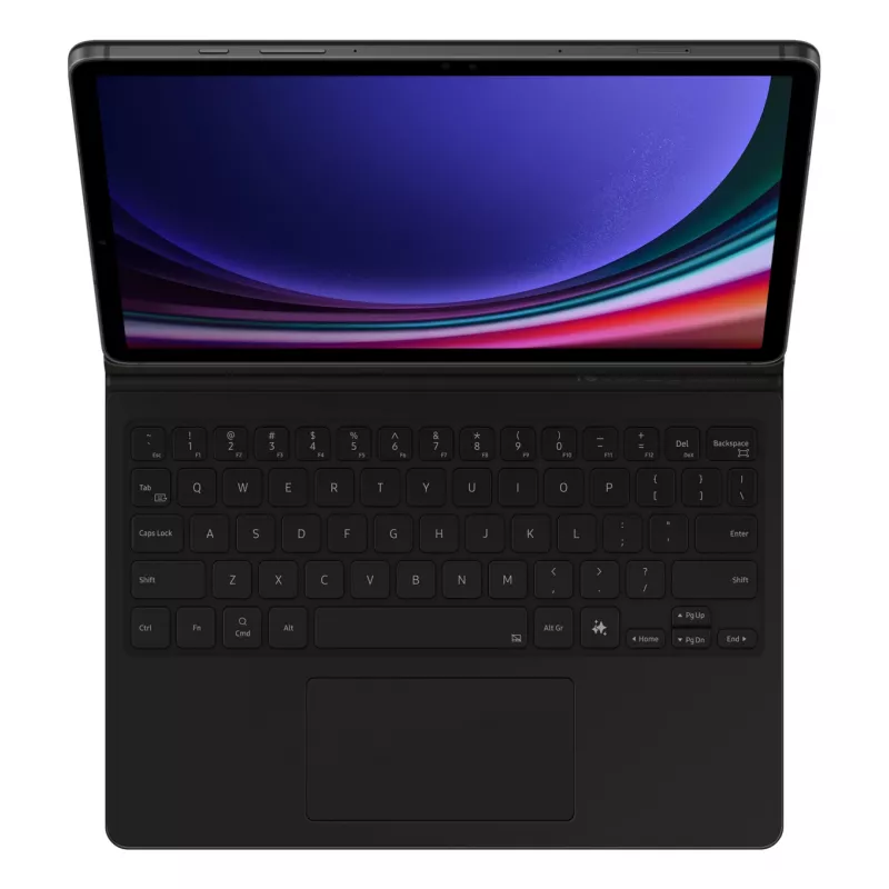 Klawiatura Samsung EF-DX725 Nordic Pogo Pin Czarna Touchpad