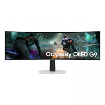 Samsung G91SD monitor komputerowy 124,5 cm (49 cali) 5120 x 1440 pikseli Dual QHD OLED srebrny