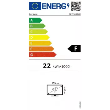 Samsung S61F monitor komputerowy 68,6 cm (27 cali) 2560 x 1440 pikseli Quad HD LCD czarny