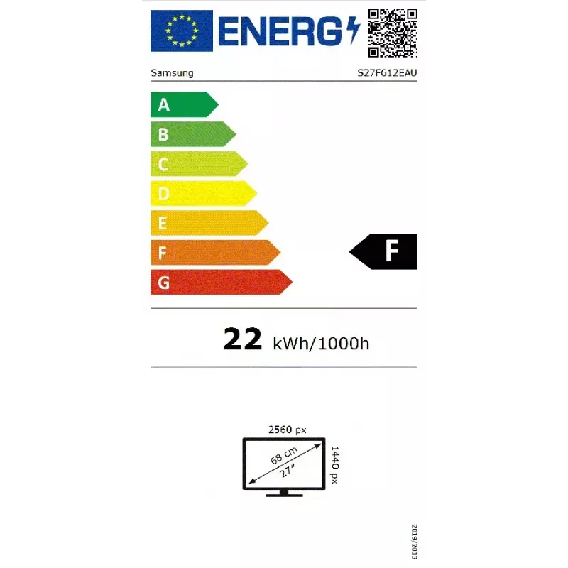 Samsung S61F monitor komputerowy 68,6 cm (27 cali) 2560 x 1440 pikseli Quad HD LCD czarny