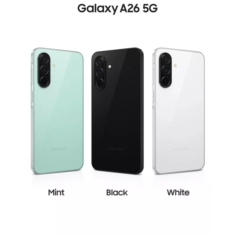 Samsung Galaxy A26 17 cm (6.7 cala) Hybrid Dual SIM Android 15 5G USB Type-C 8 GB 256 GB 5000 mAh Czarny