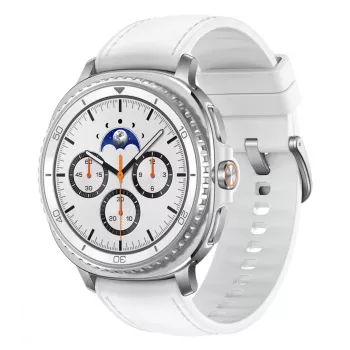 Samsung SM-L505FZWAEUB smartwatch / zegarek sportowy 3.3 cm (1.3 cala) AMOLED 46 mm Cyfrowy 438 x 438 pikseli Ekran dotykowy 4G Srebrny Wi-Fi GPS (satelitarny)