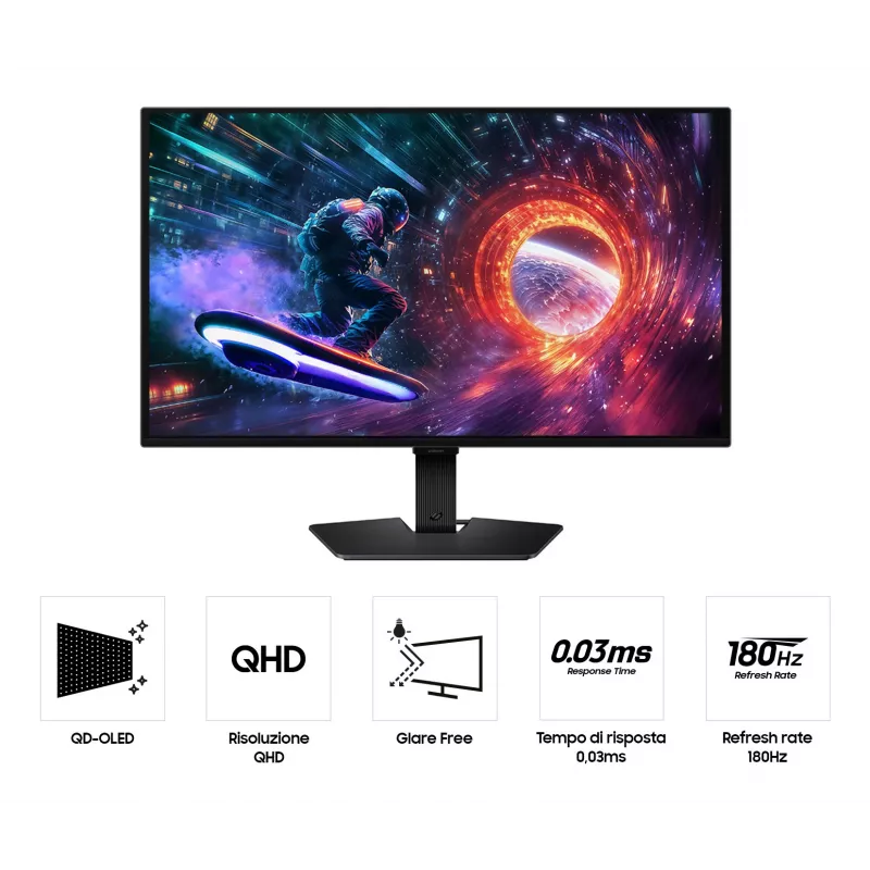 Monitor komputerowy Samsung G50F 68,6 cm (27 cali) 2560 x 1440 pikseli Quad HD OLED Czarny