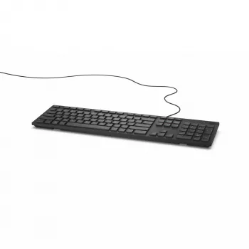 DELL Klawiatura przewodowa - KB216 - UK (QWERTY) - Czarny, Pełnowymiarowa (100%), Przewodowa, USB, QWERTY, Czarny