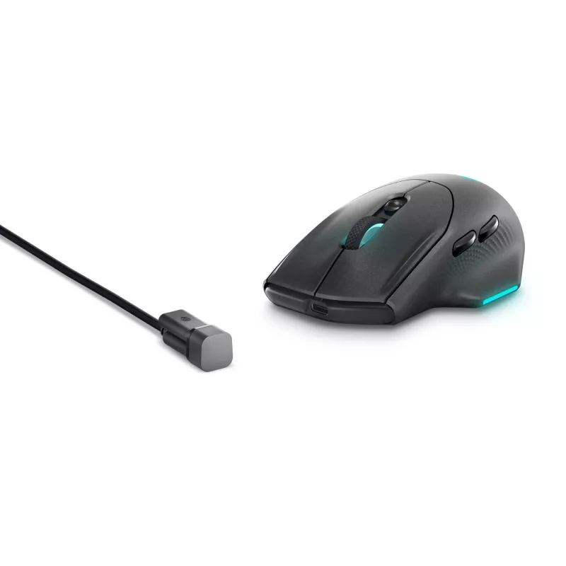 Mysz Alienware AW620M Gaming Praworęczna RF Wireless + USB Type-C Optyczna 26000 DPI