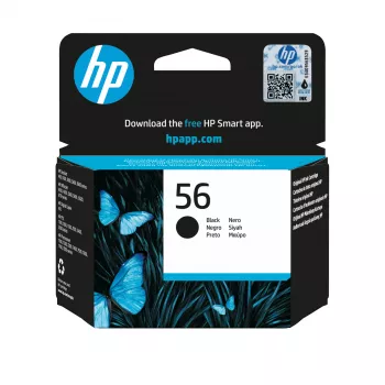 HP 56 Czarny oryginalny wkład atramentowy, Czarny, 1 szt., 520 stron