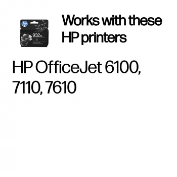 HP 932XL High Yield Czarny Oryginalny wkład atramentowy, czarny, 1 szt., 1000 stron