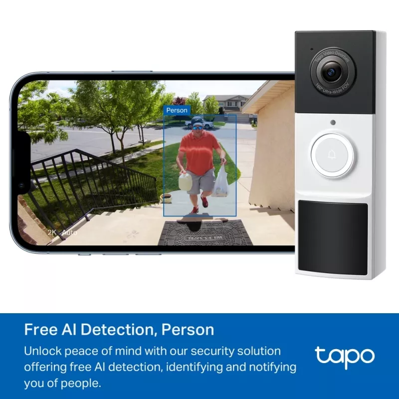 System wideodomofonowy TP-Link Tapo D210 3 MP Czarny Biały