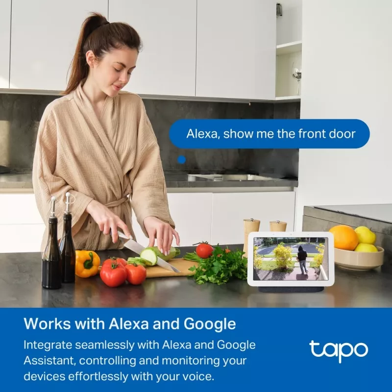 System wideodomofonowy TP-Link Tapo D210 3 MP Czarny Biały