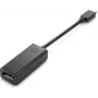 HP USB-C do DP Adapter, 0,094 m, USB Type-C, DisplayPort, Męski, Żeński, Prosty