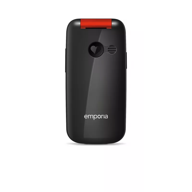 Emporia emporiaONE 6.1 cm (2.4 cala) 80 g Czarny, Czerwony Telefon dla seniora