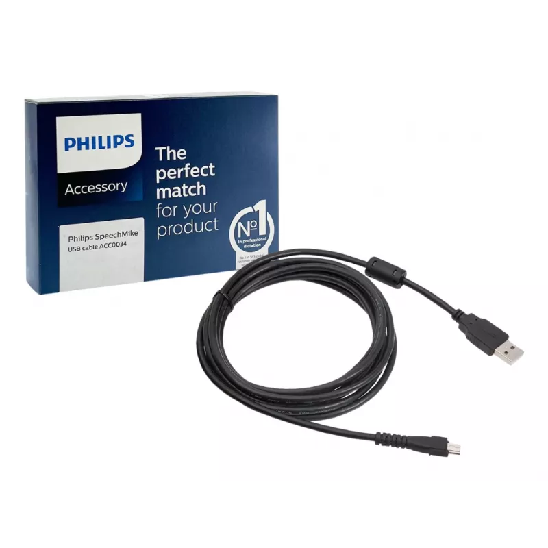 Philips 1 X kabel USB do SpeechMike III 2.4 m USB A czarny