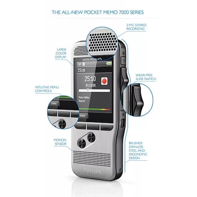 Philips DPM 7200 Karta Flash Stal nierdzewna