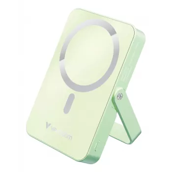 Verbatim Charge 'n' Go magnetyczny bezprzewodowy powerbank ze stojakiem - 10000 mAh zielony
