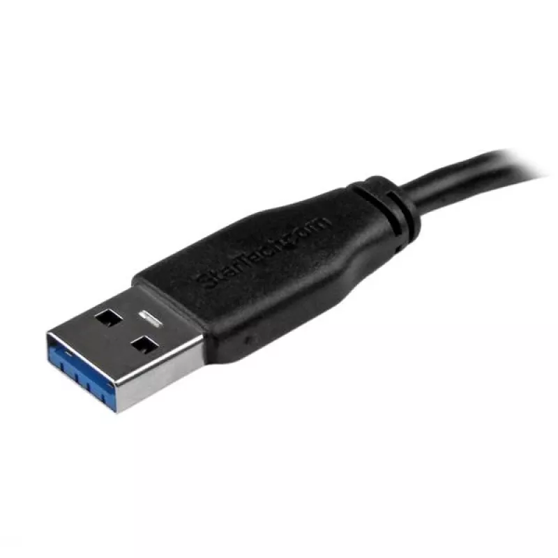 StarTech.com cienki Micro USB 3.0 kabel - M/M - 2m (6ft), 2 m, USB A, Micro-USB B, USB 3.2 Gen 1 (3.1 Gen 1), Męski/Męski, Czarny