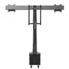 StarTech.com Ramie do montażu na biurku podwójnego ramienia monitora – Ergonomiczne, VESA, 32 cale (8 kg) – Uchwyt poprzeczny do zsynchronizowanego ruchu w pełnym zakresie – Regulacja wysokości – Zacisk C/Przepust kablowy
