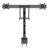 StarTech.com Ramie do montażu na biurku podwójnego ramienia monitora – Ergonomiczne, VESA, 32 cale (8 kg) – Uchwyt poprzeczny do zsynchronizowanego ruchu w pełnym zakresie – Regulacja wysokości – Zacisk C/Przepust kablowy