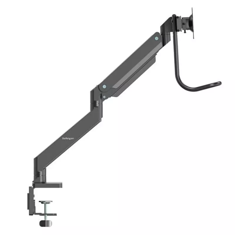 StarTech.com Ramie do montażu na biurku podwójnego ramienia monitora – Ergonomiczne, VESA, 32 cale (8 kg) – Uchwyt poprzeczny do zsynchronizowanego ruchu w pełnym zakresie – Regulacja wysokości – Zacisk C/Przepust kablowy