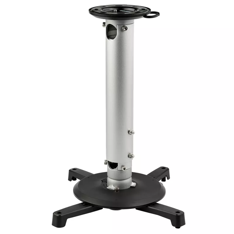 StarTech.com Uniwersalny uchwyt sufitowy do projektora - Wytrzymały, regulowany/wysuwany uchwyt na słupie 5-22,7 cala od sufitu - 15 kg - pochylanie/obrót - wiszący uchwyt do projektora z ramieniem