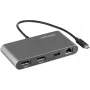 StarTech.com Mini stacja dokująca Thunderbolt dla dwóch monitorów, DisplayPort 4K 60 Hz, bezsterownikowy koncentrator dla Windows i Mac, Gigabit Ethernet, 1x USB-A (USB 5 Gb/s), kabel 11 cali (28 cm)