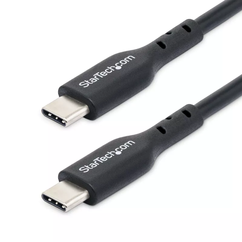 StarTech.com 1m kabel ładujący USB-C 2 szt., kabel USB C, przewód ładujący do laptopa USB 2.0 Type-C, 60 W 3 A Power Delivery, powłoka TPE, kabel do transferu danych USB-C, M/M