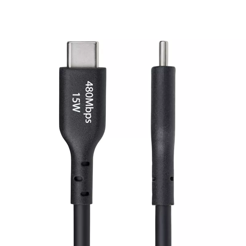 StarTech.com Kabel USB-A do USB-C 3 m (9,8 stopy) do ładowania i synchronizacji, 3 A, USB 2.0, w osłonie TPE – czarny przewód do ładowania USB