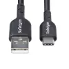 StarTech.com Kabel USB-A do USB-C 3 m (9,8 stopy) do ładowania i synchronizacji, 3 A, USB 2.0, w osłonie TPE – czarny przewód do ładowania USB
