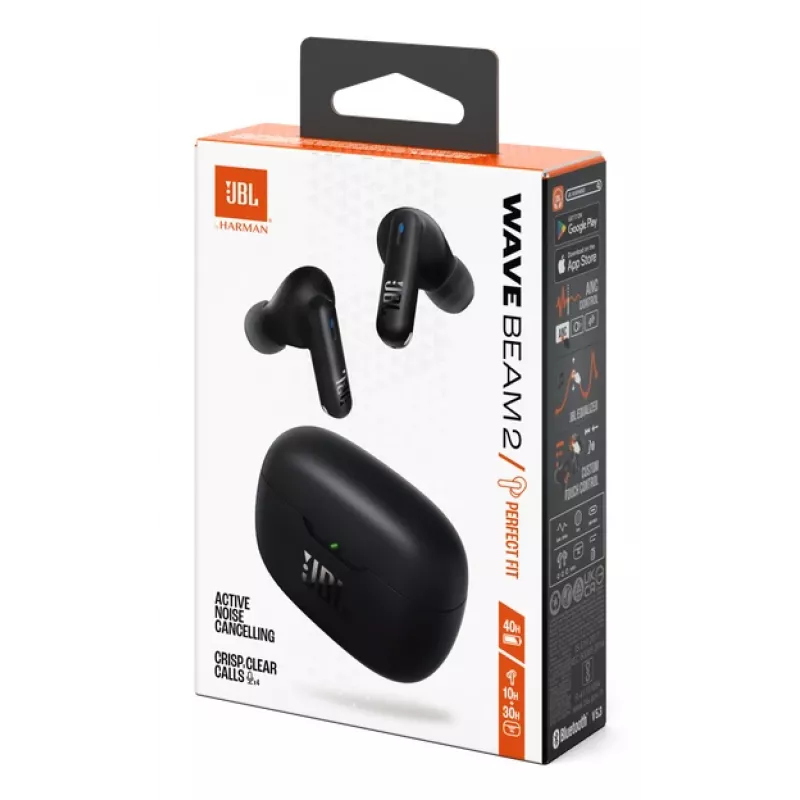 JBL Wave Beam 2 Zestaw słuchawkowy Bezprzewodowy Douszny Rozmowy/Muzyka Bluetooth Czarny