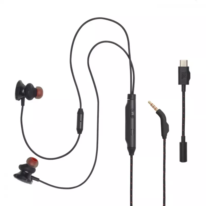 JBL JBLQTUM50CBLK słuchawki/zestaw słuchawkowy Przewodowy Douszny Do gier Czarny