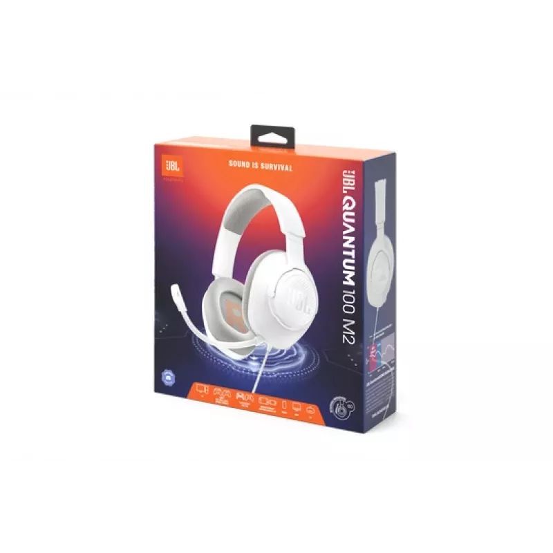 JBL Quantum 100M2 Zestaw słuchawkowy Przewodowa Nagłowny Do gier Biały