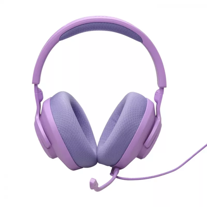 Przewodowy nauszny zestaw słuchawkowy do gier JBL Quantum 100M2 — wokółuszny, 20–20000 Hz, kabel 1,2 m, fioletowy
