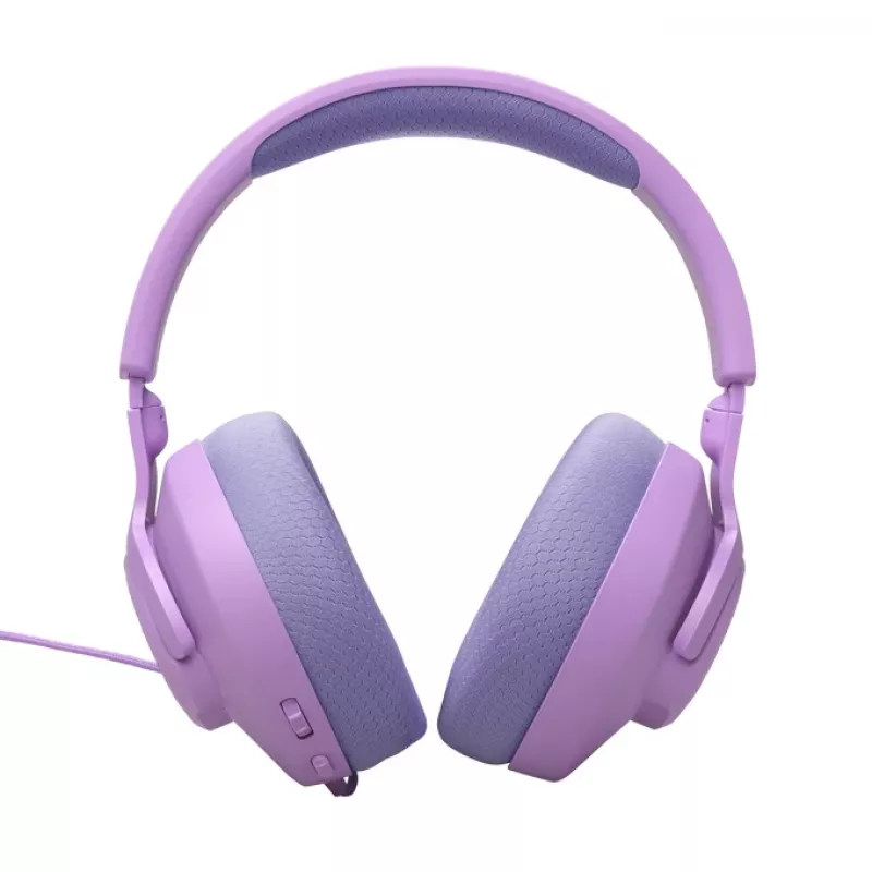 Przewodowy nauszny zestaw słuchawkowy do gier JBL Quantum 100M2 — wokółuszny, 20–20000 Hz, kabel 1,2 m, fioletowy