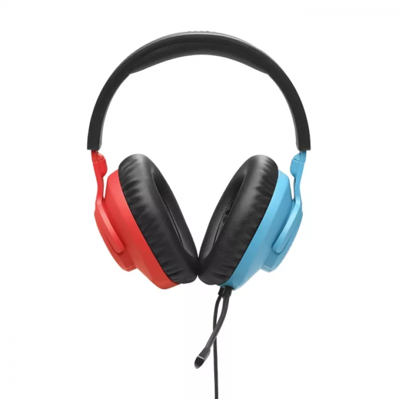 JBL Quantum 100N Zestaw słuchawkowy Przewodowy Nagłowny Gaming Niebieski, Czerwony