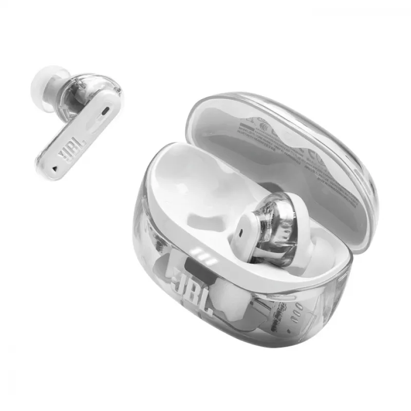 JBL Tune Beam 2 Ghost Edition Zestaw słuchawkowy Bezprzewodowy Douszny Muzyka/Na co dzień Biały