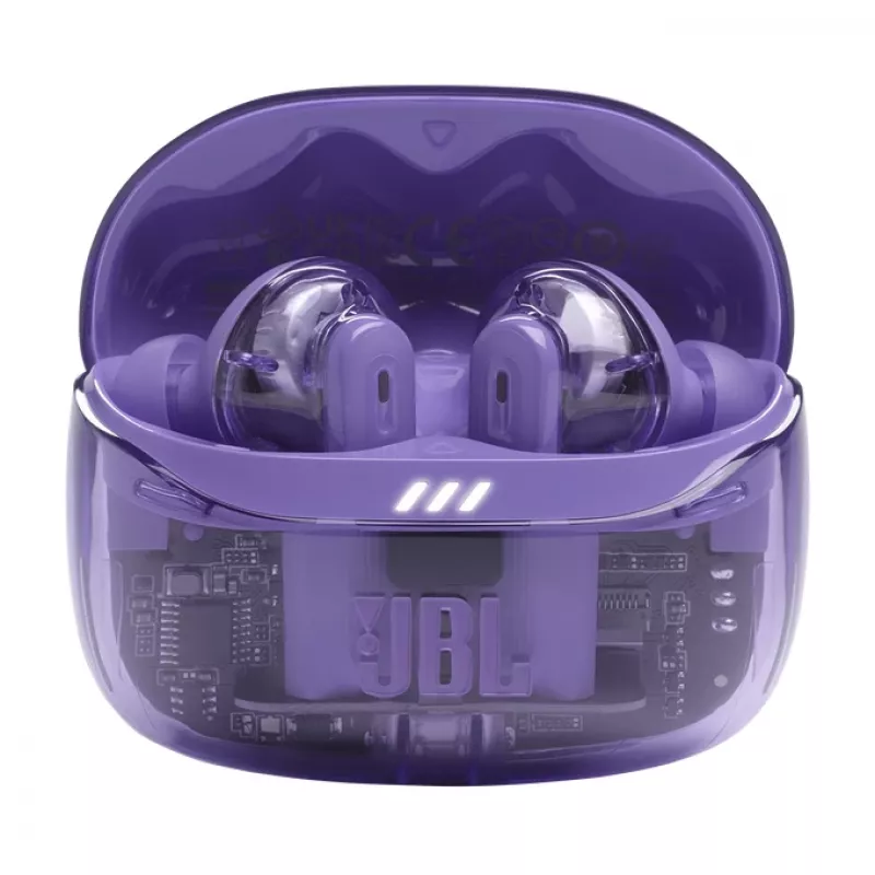 JBL Tune Beam 2 Ghost Edition Headset Wireless In-ear Music/Everyday Bluetooth fioletowy