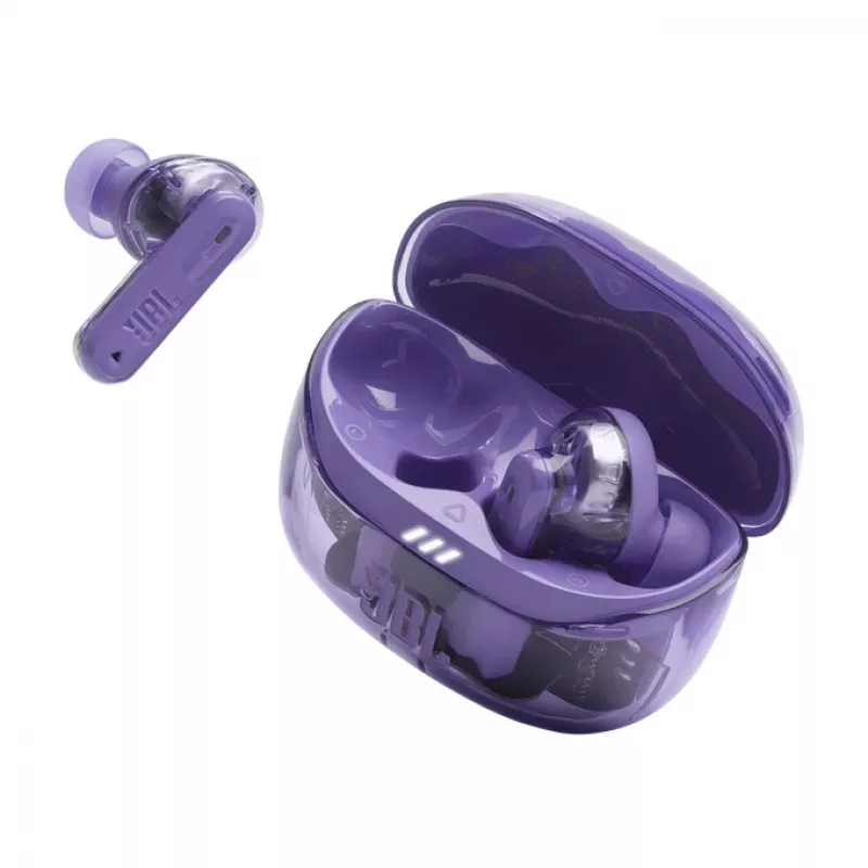 JBL Tune Beam 2 Ghost Edition Headset Wireless In-ear Music/Everyday Bluetooth fioletowy