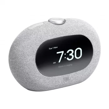 Zegar radiowy JBL Horizon-3 — DAB/DAB+/FM, 5W RMS, wyświetlacz LCD, 65–20000 Hz, regulacja obrotowa, szary