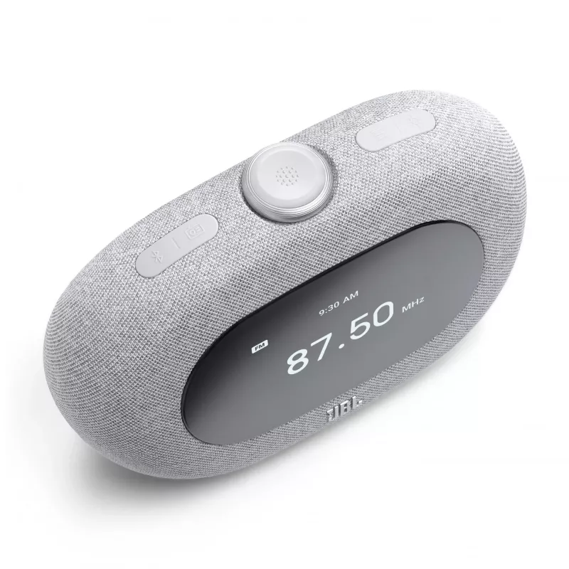 Zegar radiowy JBL Horizon-3 — DAB/DAB+/FM, 5W RMS, wyświetlacz LCD, 65–20000 Hz, regulacja obrotowa, szary